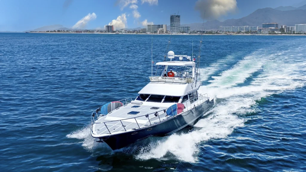 60-foot Mikelson private yacht charter cruising Banderas Bay near Puerto Vallarta