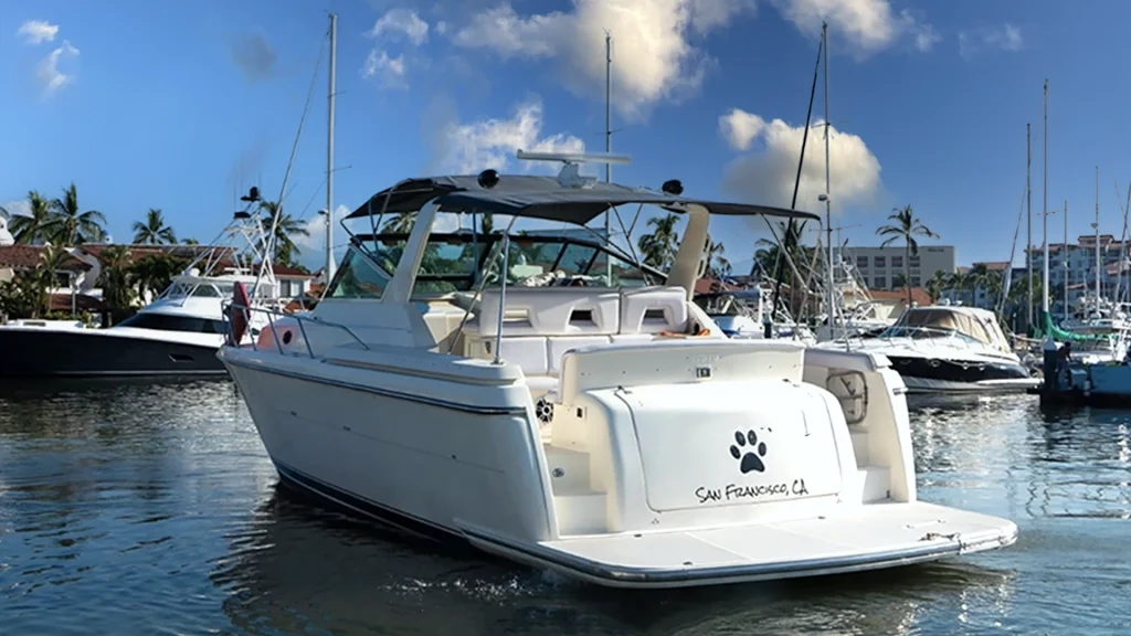 44-foot Tiara private yacht charter at the marina in Puerto Vallarta