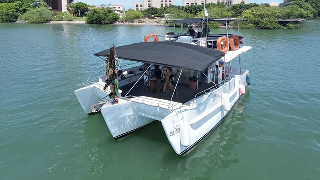 34-foot private trimaran charter on the water in Puerto Vallarta, Mexico