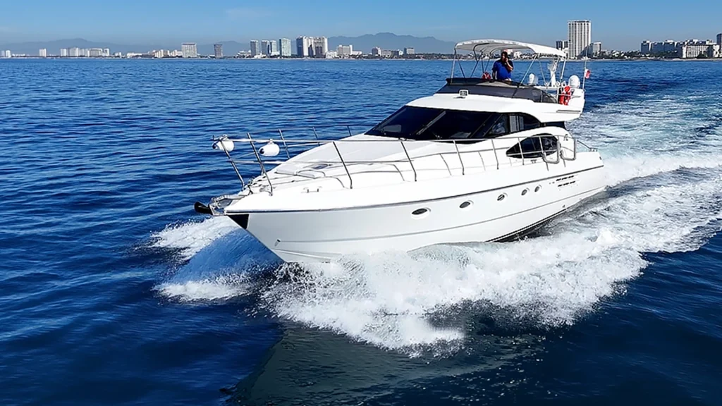 Luxury yacht charter cruising Banderas Bay off Puerto Vallarta
