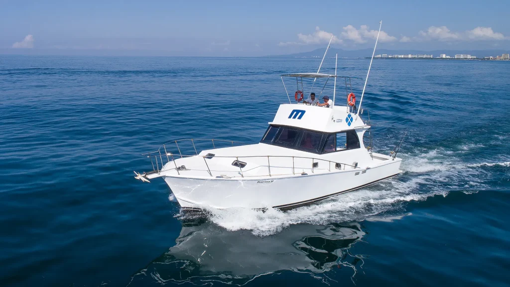 Karina II 42-foot private fishing charter cruising Banderas Bay near Puerto Vallarta