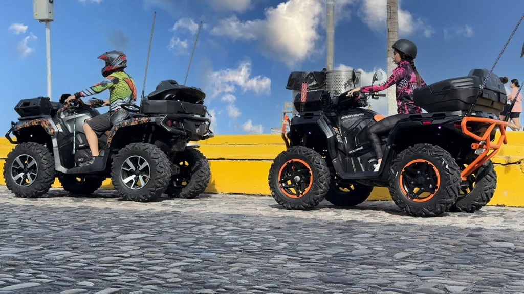 Riders on Polaris Sportsman 850 ATVs in Puerto Vallarta