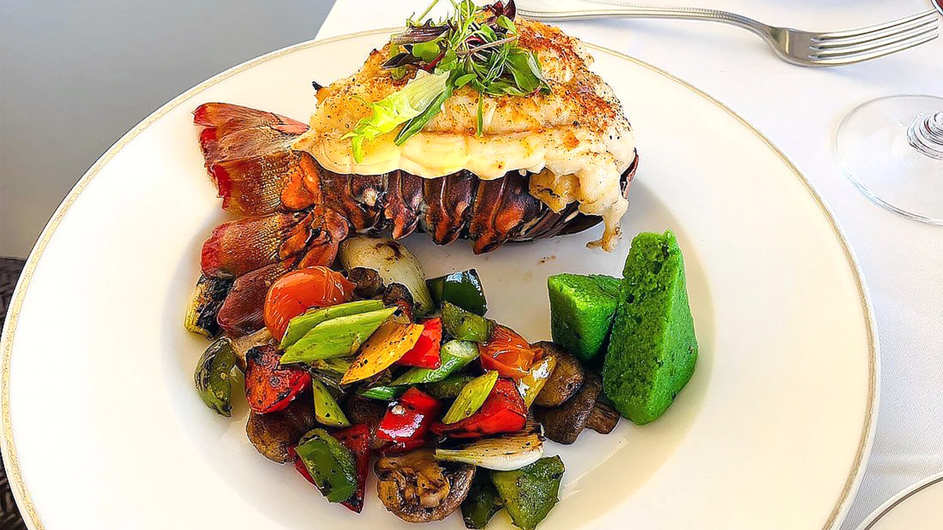 Lobster entrée at The Iguana Restaurant & Tequila Bar in Puerto Vallarta